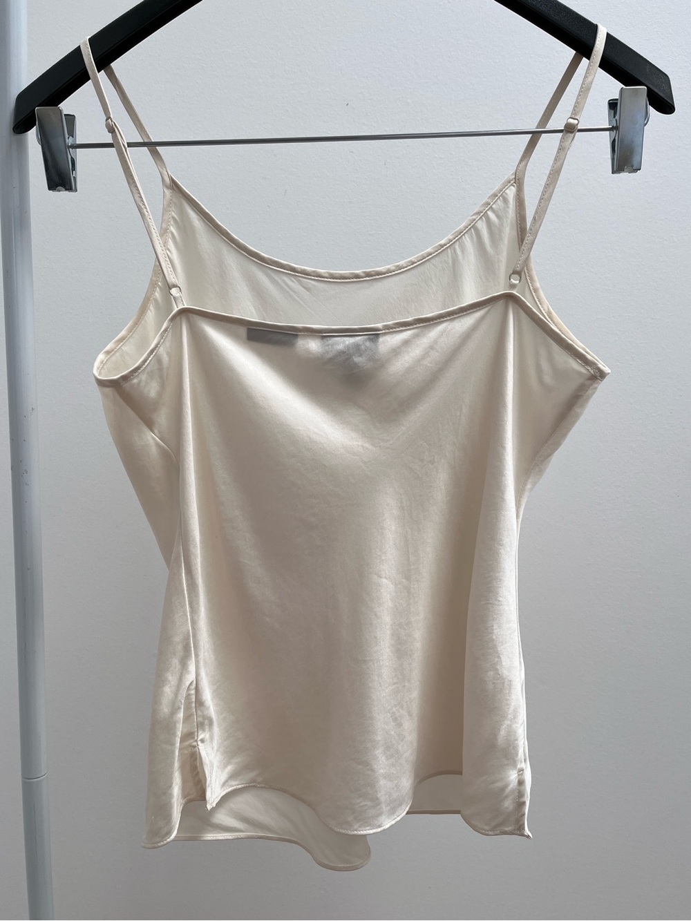 Cream stretch silk cami P petite camisole tank top timeless old money Talbots - Picture 8 of 9